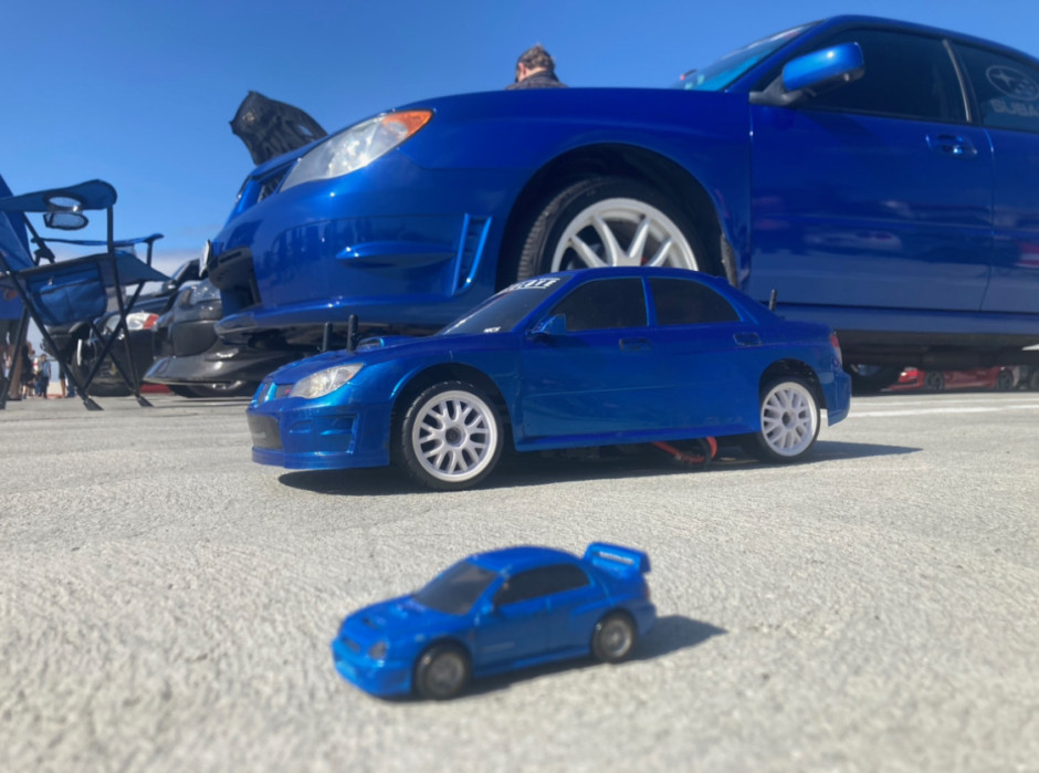 Lester M's 2006 Impreza WRX TR Comes with matching Remote control car, Hot Wheel and 3D miniature as well as Subie