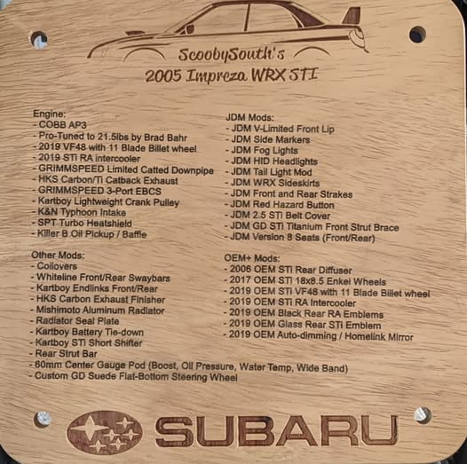 William Cook's 2005 Impreza WRX STI