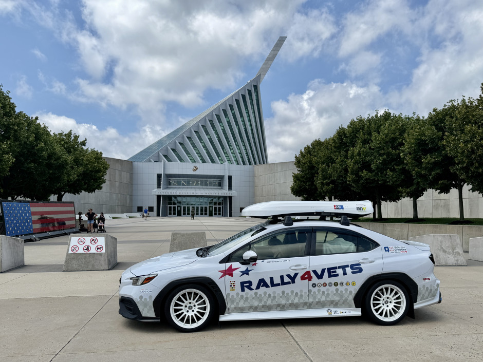 Robert H's 2022 WRX GT Swift Springs, Aeroflow Dynamics color-matched side skirts and rear bumper, white GMR wheel